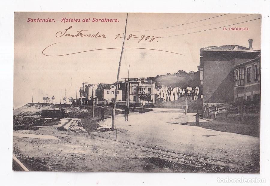 Postales: POSTAL. SANTANDER. HOTELES DEL SARDINERO. CANTABRIA. CIRCULADA EN 1908