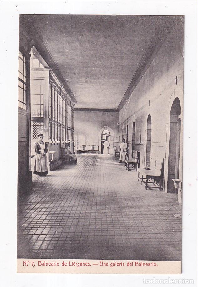 Postales: POSTAL. N&ordm; 7. BALNEARIO DE LI&Eacute;RGANES. UNA GALER&Iacute;A DEL BALNEARIO. CANTABRIA