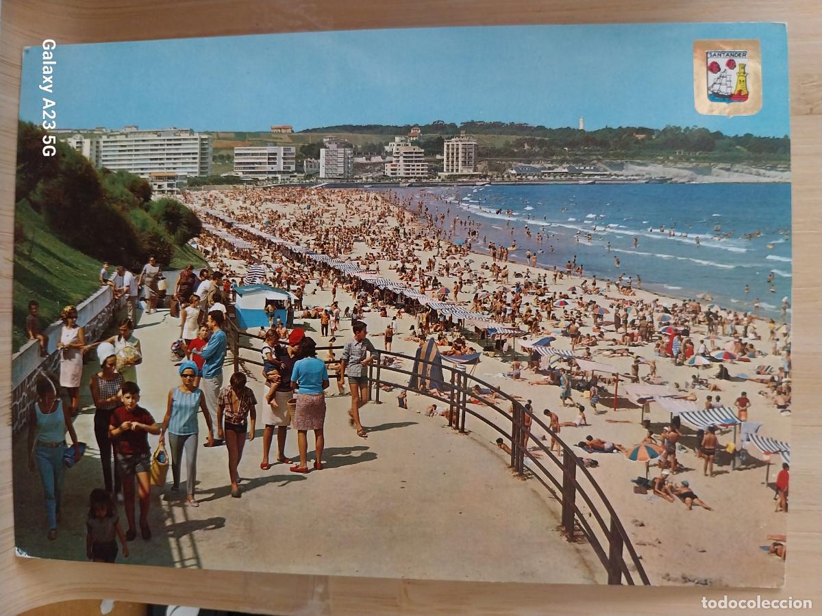 Postales: PLAYA CASTA&Ntilde;EDA SANTANDER ED FISA 76 ESCRITA A&Ntilde;O 1968 ANIMADA