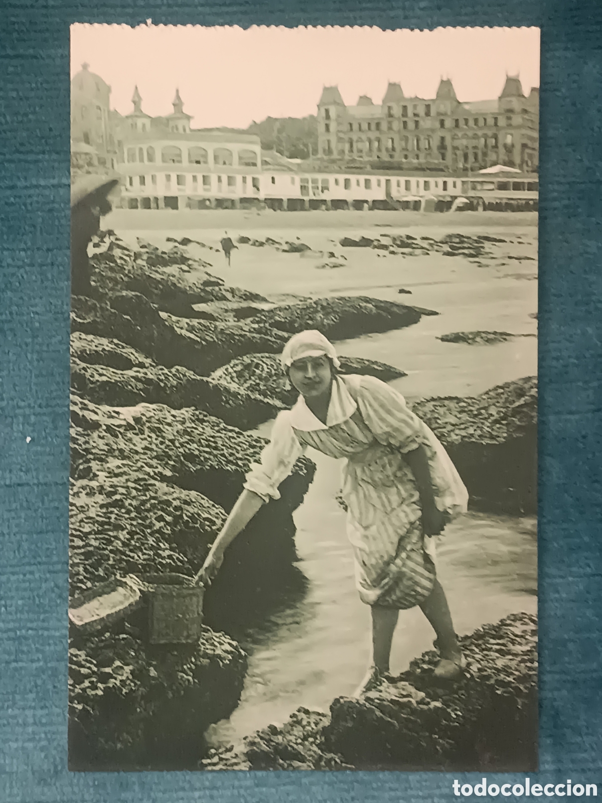 Postales: SANTANDER. Sardinero. Pescando Esquilas