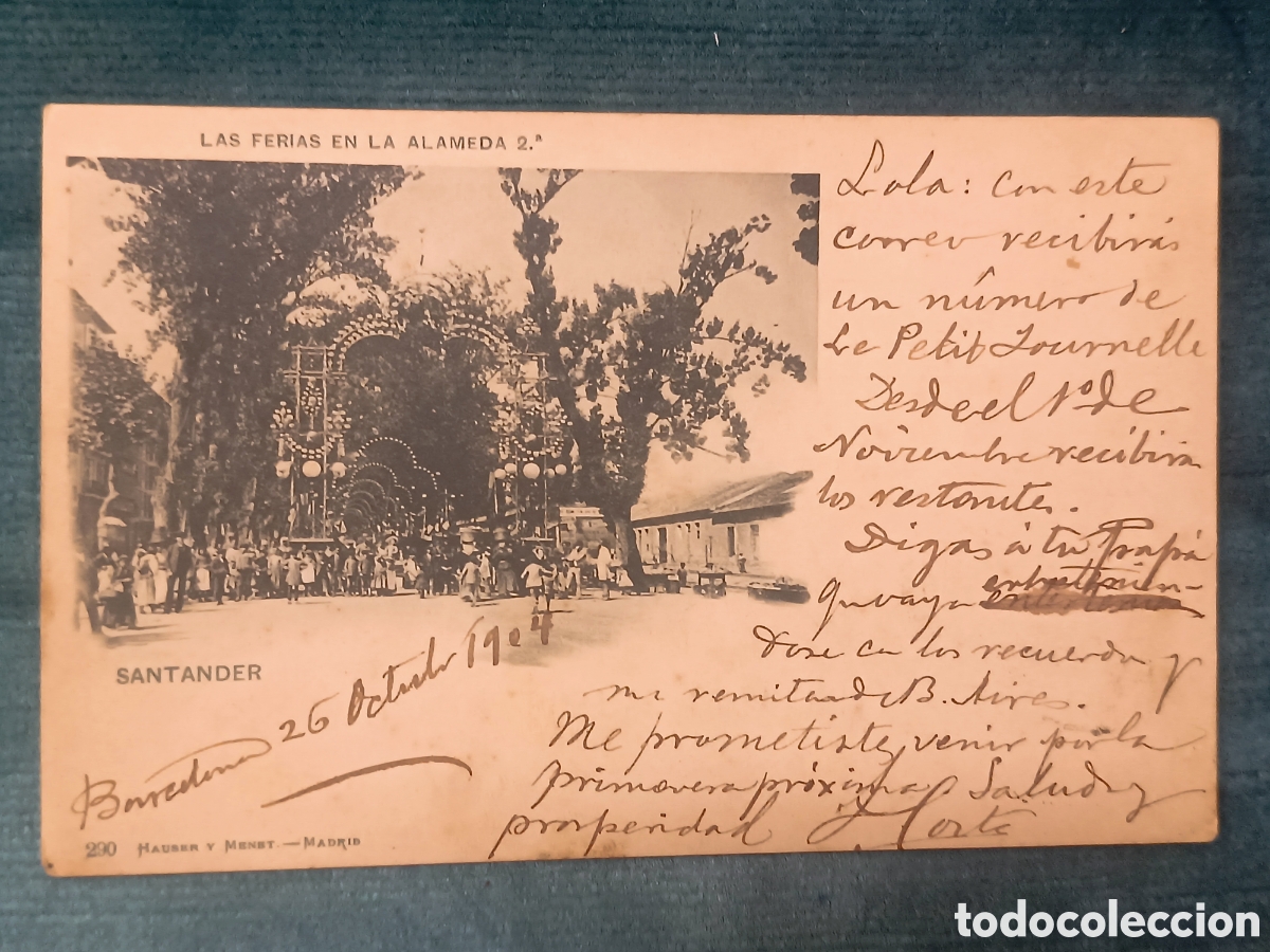 Postales: LAS FERIAS EN LA ALAMEDA 2a. SANTANDER