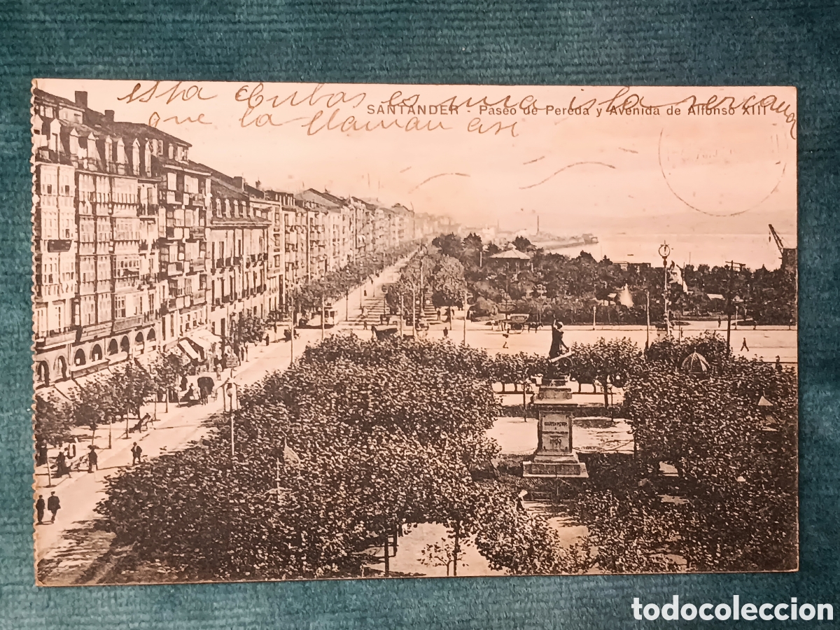 Postales: SANTANDER. Paseo de Pereda y Paseo de Alfonso XIII