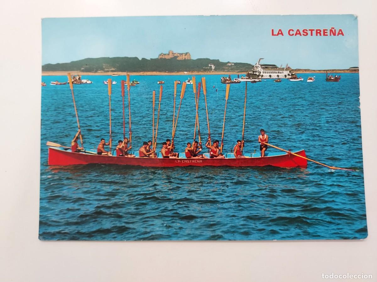 Postales: POSTAL SANTANDER EMBARCACION LA CASTRE&Ntilde;A (CASTRO URDIALES). 1971. SIN CIRCULAR. TRAINERA