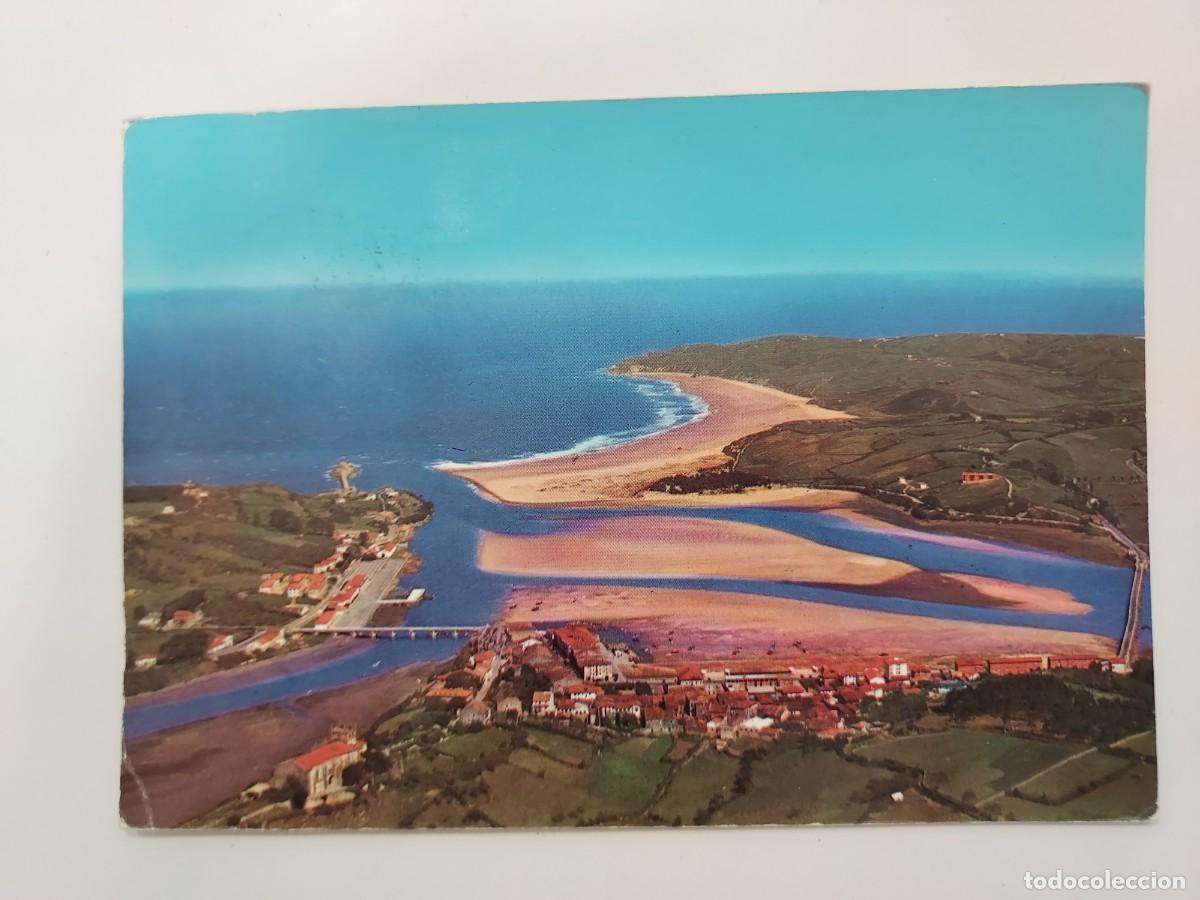 Postales: POSTAL SAN VICENTE DE LA BARQUERA VISTA AEREA. 1965. CIRCULADA. CANTABRIA