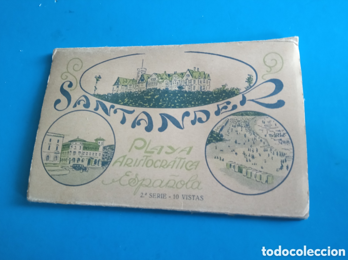 Postales: Antiguo acorde&oacute;n de 10 postales fotogr&aacute;ficas de Santander