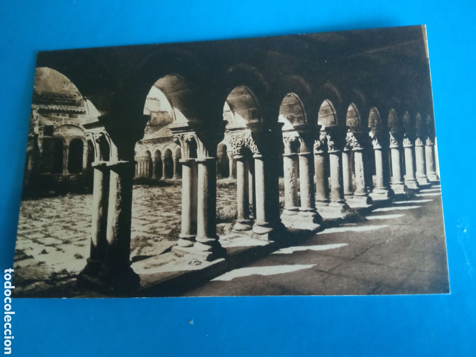 Postales: Ant. postal fotogr&aacute;fica, Santillana del Mar, Claustro de la Colegiata Colecci&oacute;n Cuadros Monta&ntilde;eses