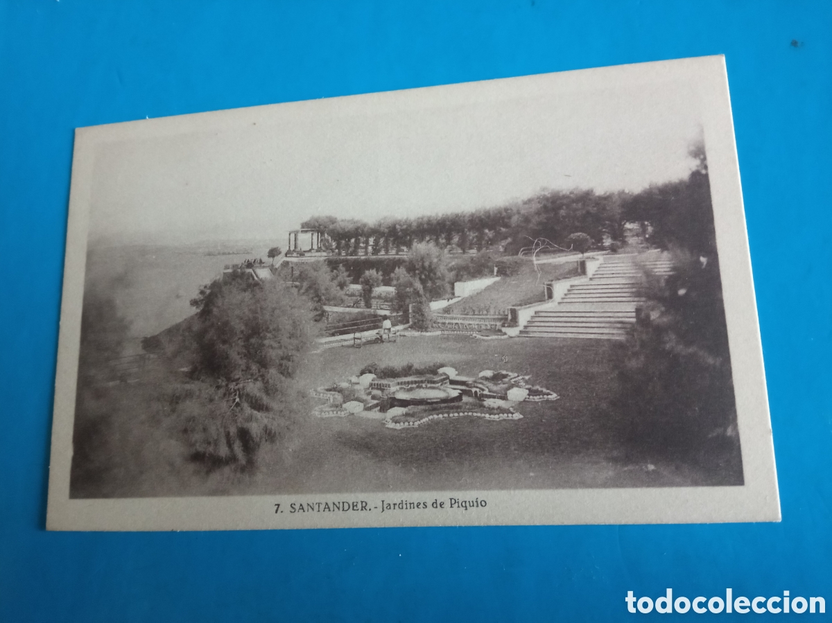 Postales: Antigua postal fotogr&aacute;fica, Santander, Jardines de Piquio