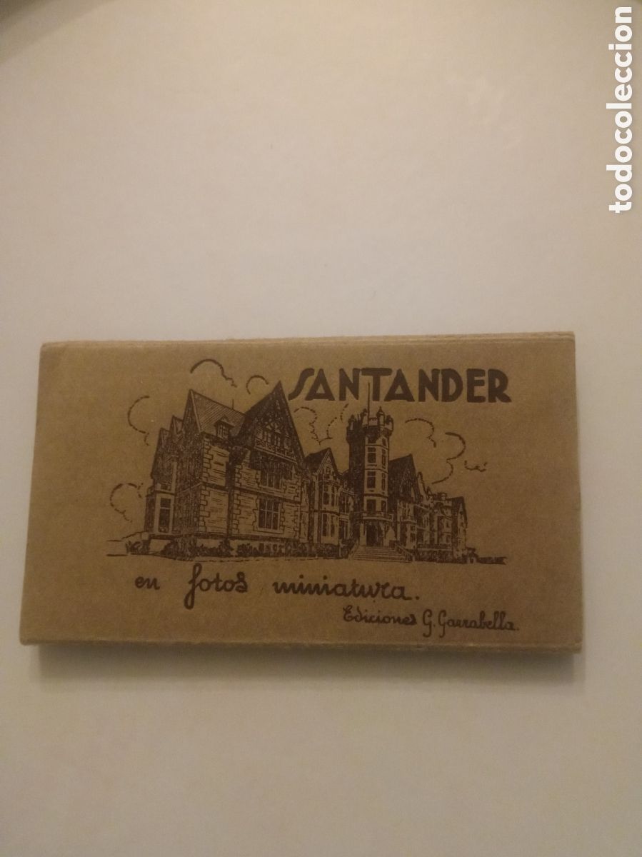 Postales: Antiguo acorde&oacute;n de 10 antiguas fotograf&iacute;as en miniatura de Santander, miden 86x48mm