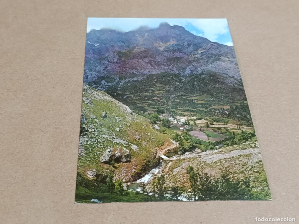 Postales: CANTABRIA - POSTAL PICOS DE EUROPA - VALLE DE VALDE&Oacute;N - CA&Iacute;N Y R&Iacute;O CARES AL FONDO PE&Ntilde;A BLANCA