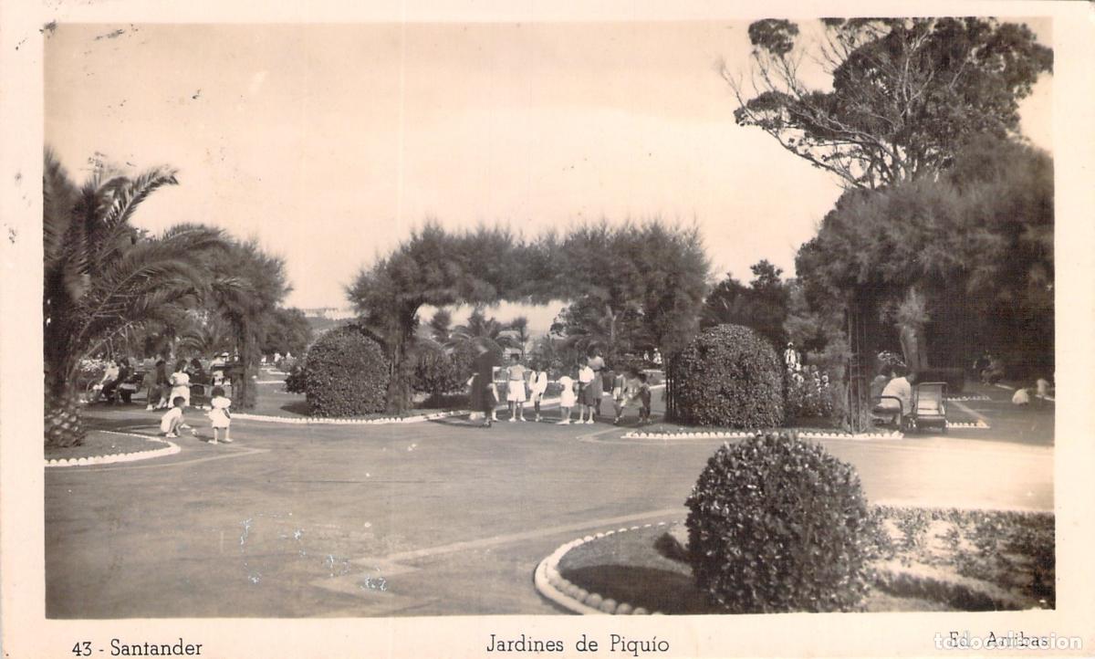 Postales: Postal de los Jardines de Piqu&iacute;o en Santander