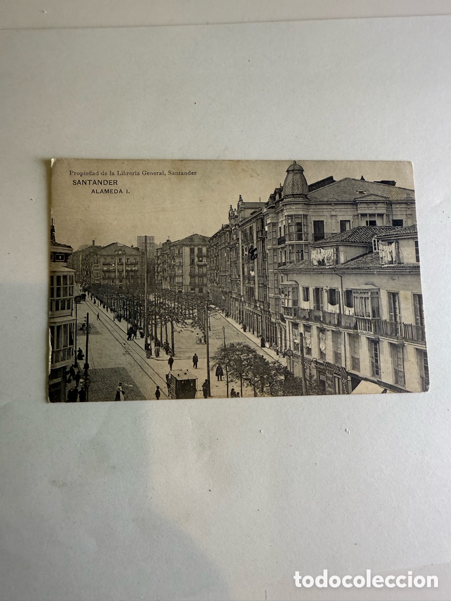 Postales: Postal Santander Alameda I Blanco y negro Original de la &eacute;poca 1906