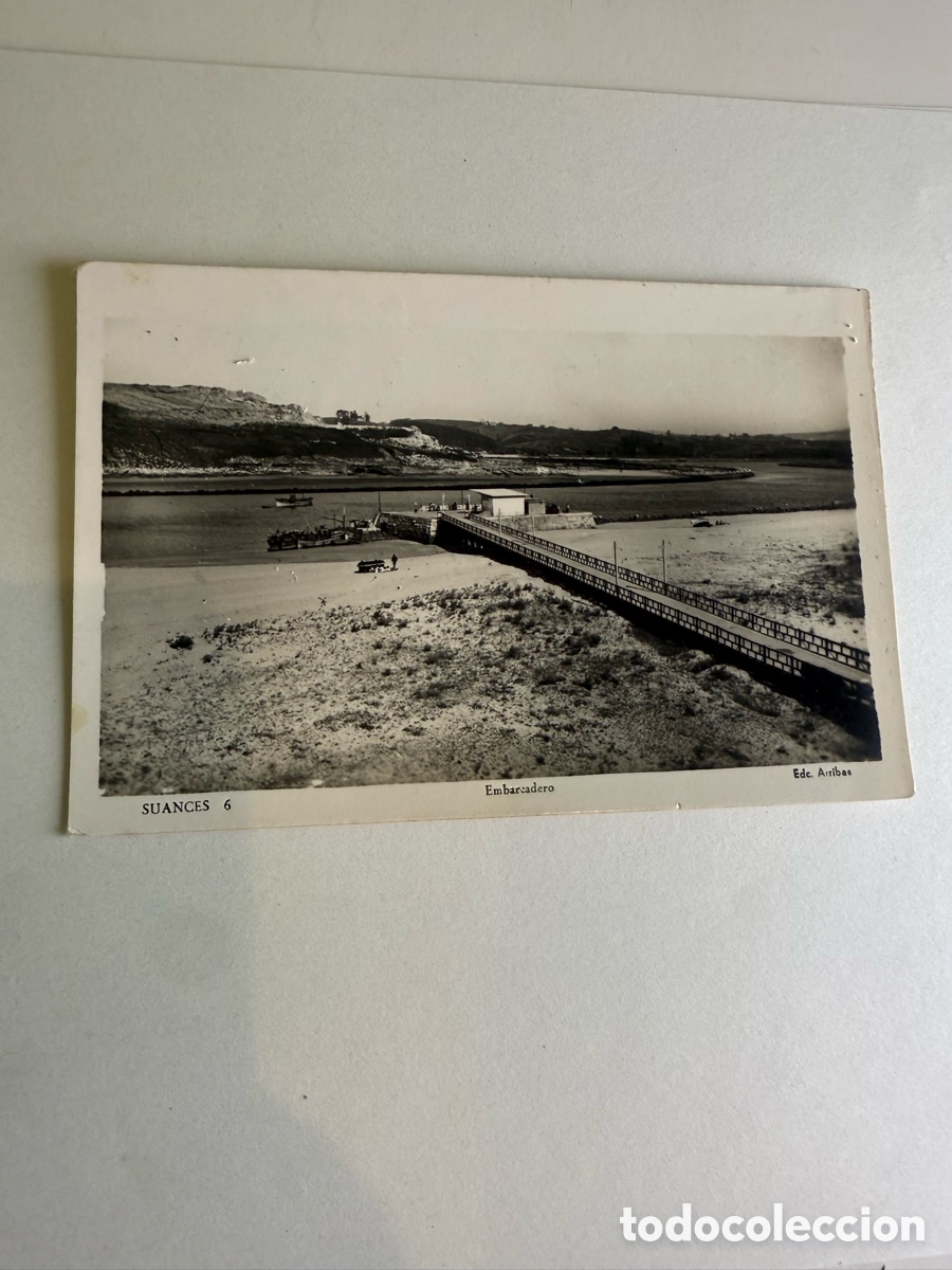 Postales: Postal Suances &ndash; Embarcadero &ndash; Blanco y negro &ndash; Original de la &eacute;poca &ndash; c. 1950-1960