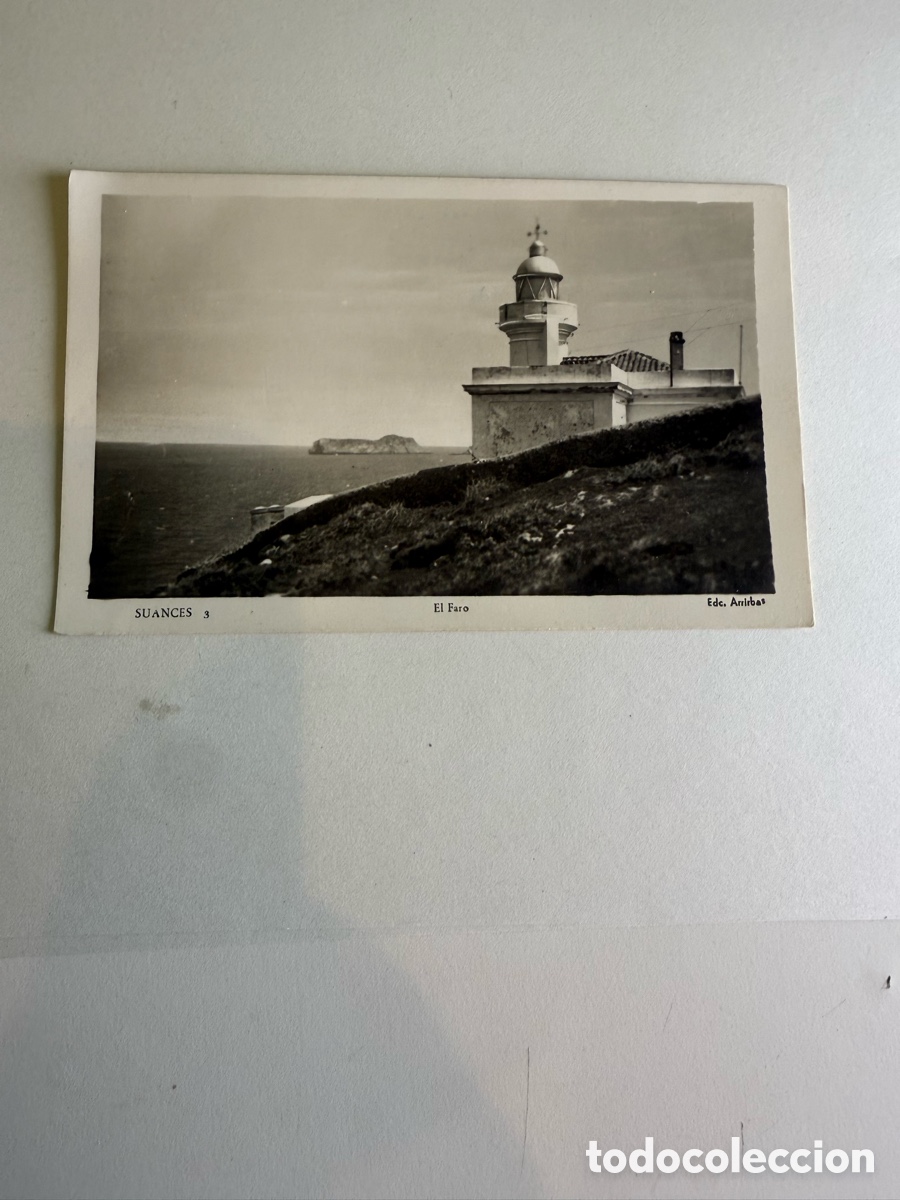 Postales: Postal Suances Faro Blanco y negro Original de la &eacute;poca c. 1960