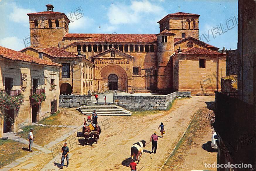 Postales: Portada de la Colegiata en Santillana (Santander) - Sin Circular - A&ntilde;os 60