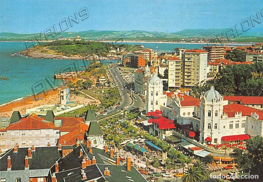 Postales: Vista parcial de El Sardinero (Santander) - a&ntilde;o 1987 - Circulada con sello