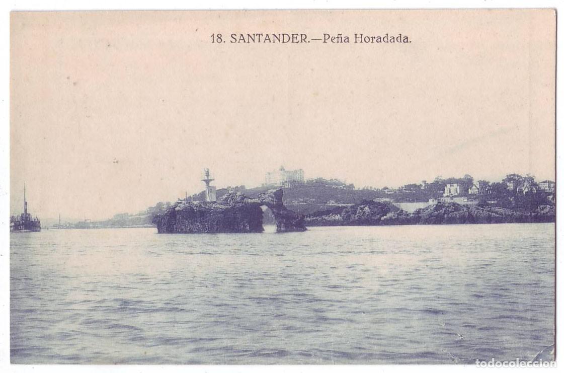 Postales: Santander (Cantabria): Pe&ntilde;a Horadada. No consta editor. No circulada (A&ntilde;os 20)