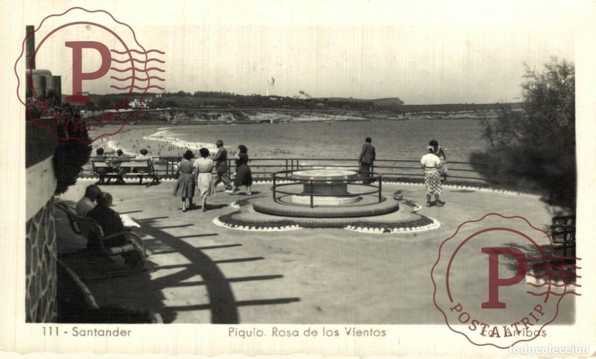 Postales: SANTANDER. PIQUIO ROSA DE LOS VIENTOS
