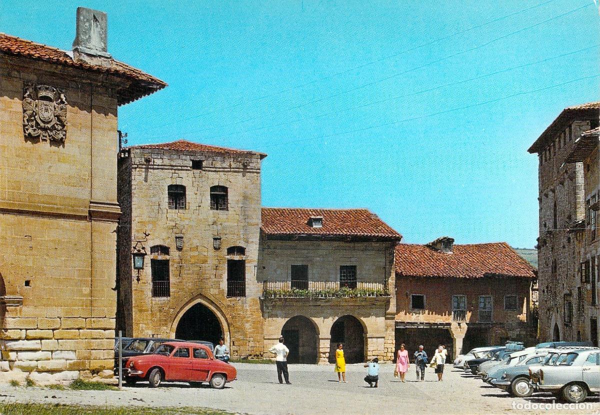 Postales: Postal de la Plaza Ram&oacute;n Pelayo en Santillana del Mar