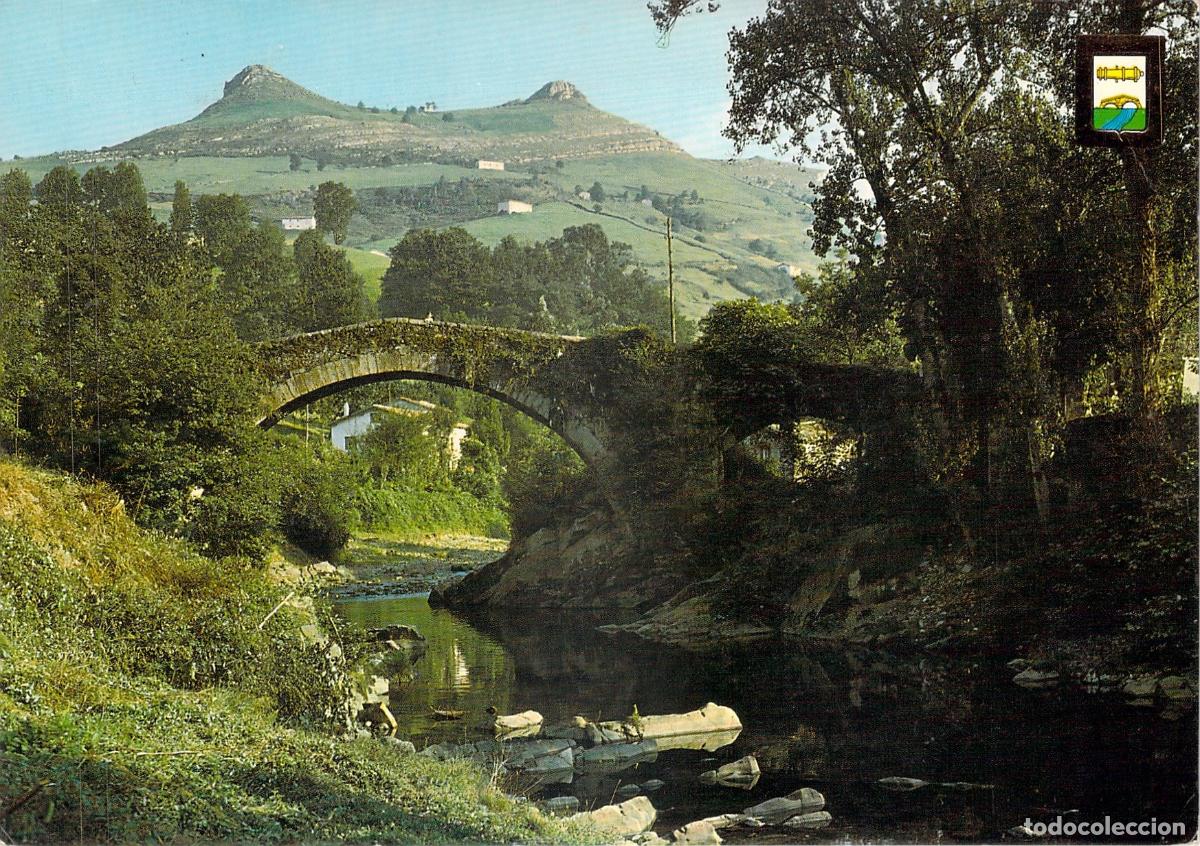 Postales: Postal de Lierganes Puente Romano en Cantabria
