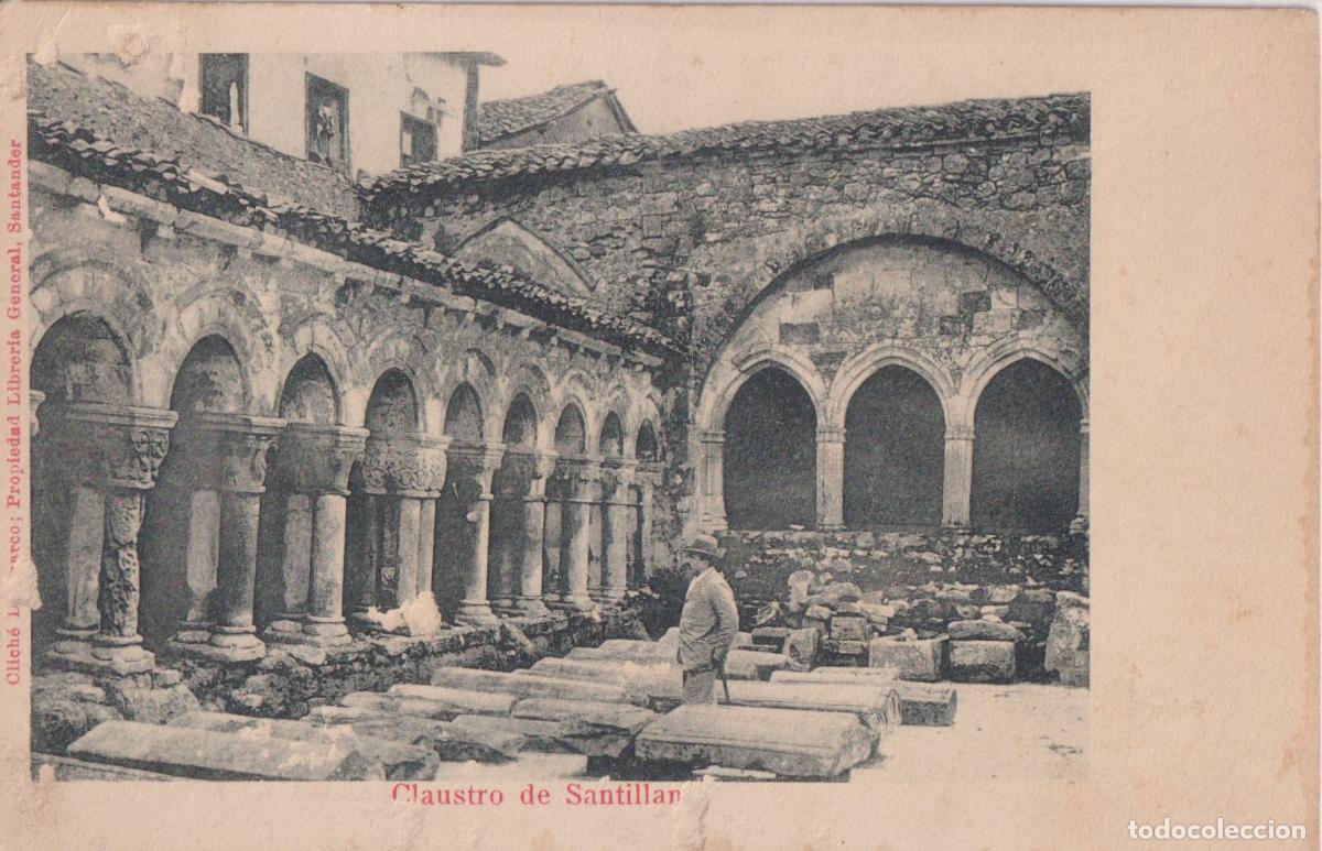 Postales: CANTABRIA, CLAUSTRO DE SANTILLANA - LIBRERIA GENERAL - S/C