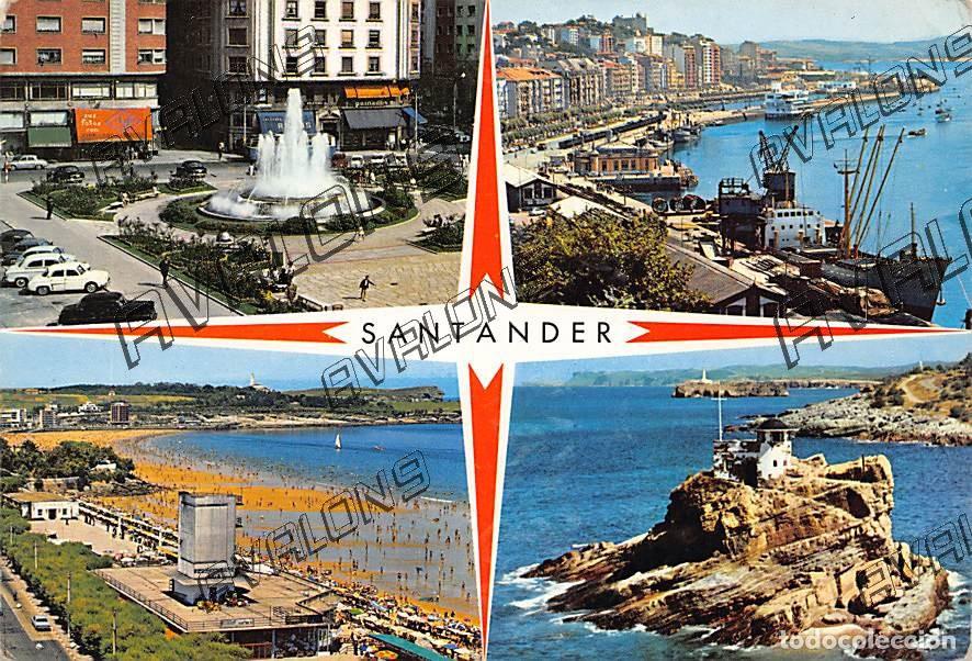 Postales: Bellezas de la ciudad de Santander (Cantabria) - A&ntilde;os 60 - Sin Circular
