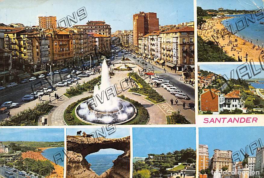 Postales: Varias im&aacute;genes de Santander (Cantabria) - Sin circular - a&ntilde;os 60 - Con coches de la &aacute;poca