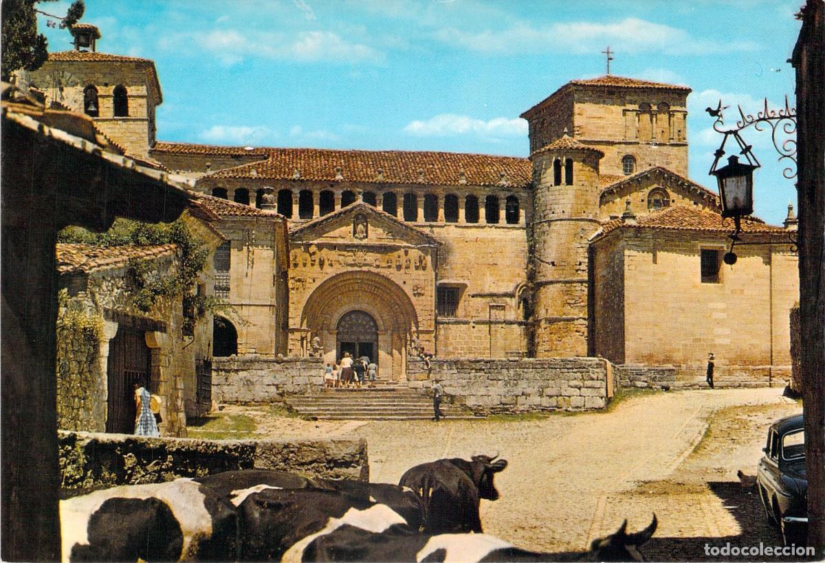 Postales: Postal de la Colegiata de Santillana del Mar, Cantabria
