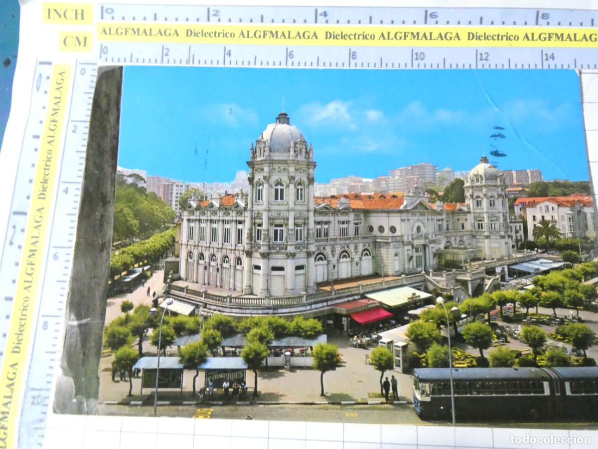 Postales: POSTAL DE CANTABRIA. A&Ntilde;O 1973. SANTANDER GRAN CASINO PLAZA ITALIA AUTOB&Uacute;ES 136 ARRIBAS. 2758