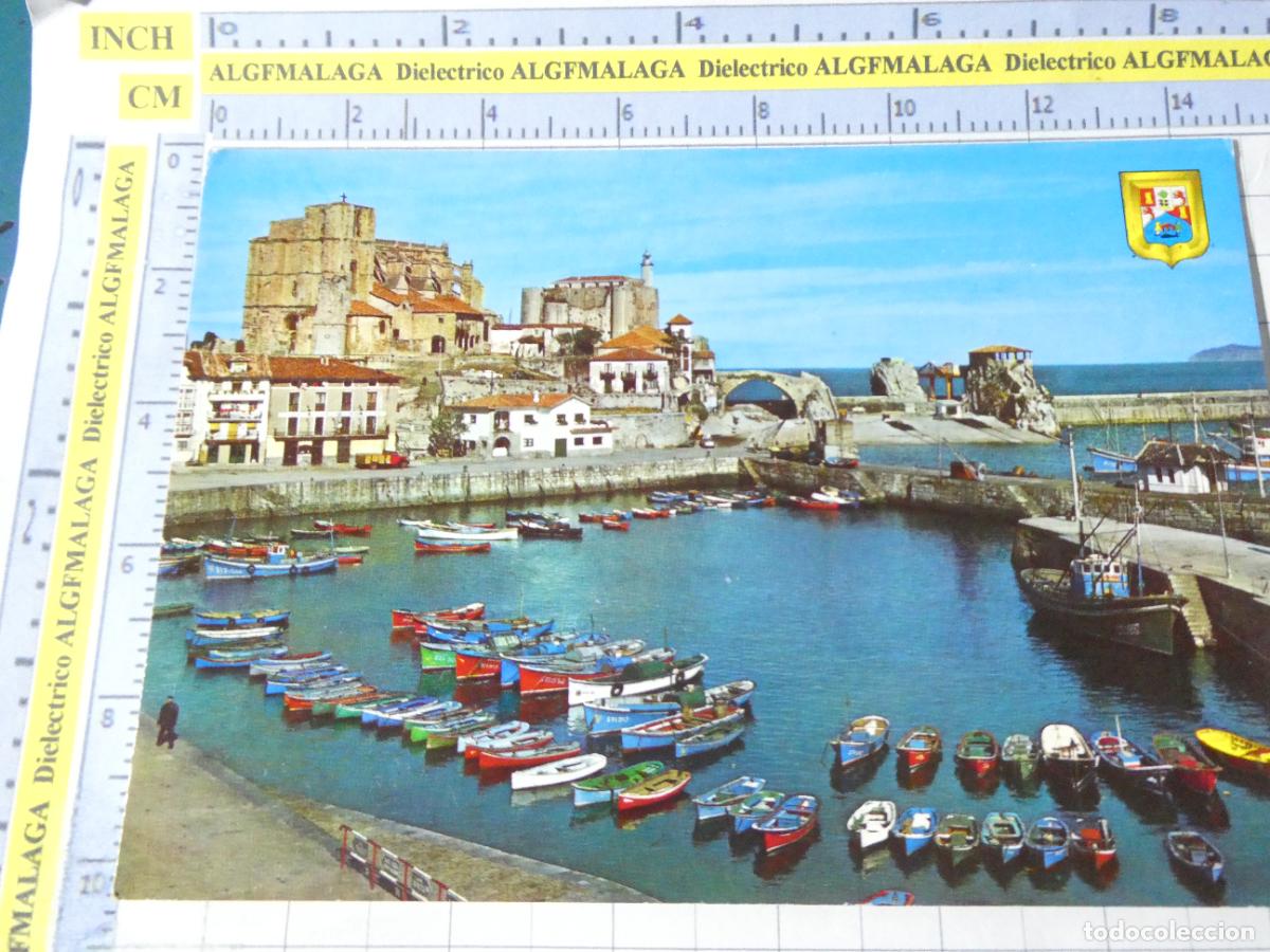 Postales: POSTAL DE CANTABRIA. A&Ntilde;O 1967. CASTRO URDIALES PUERTO PESQUERO 17 ESCUDO ORO. 2772
