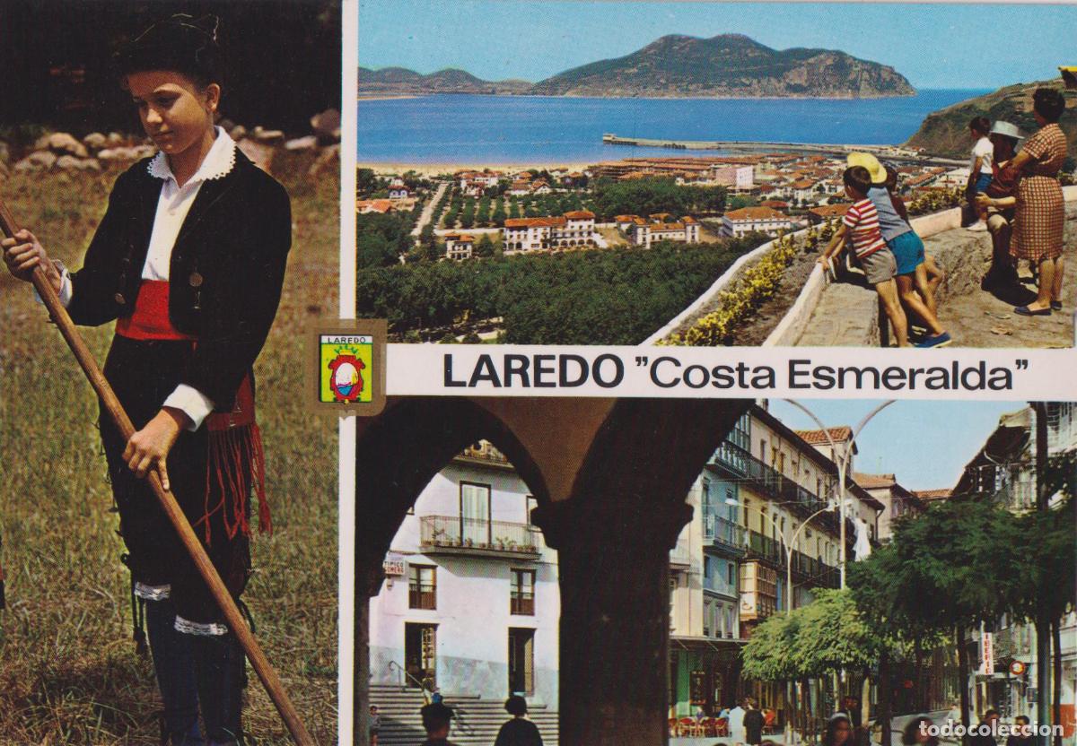Postales: LAREDO (CANTABRIA) DIVERSOS ASPECTOS DE LA CIUDAD -ESCUDO DE ORO N&ordm;16 - S/C