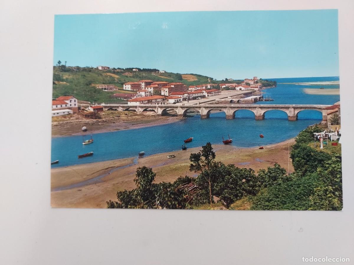 Postales: POSTAL SAN VICENTE DE LA BARQUERA PUENTE SOBRE LA RIA. 1967. SIN CIRCULAR. CANTABRIA