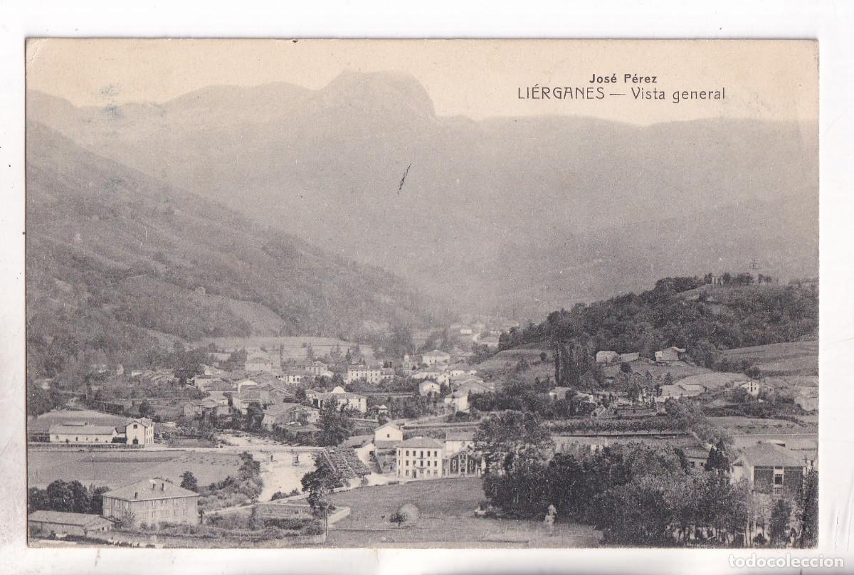 Postales: POSTAL. LI&Eacute;RGANES. VISTA GENERAL. CANTABRIA. CIRCULADA EN 1913