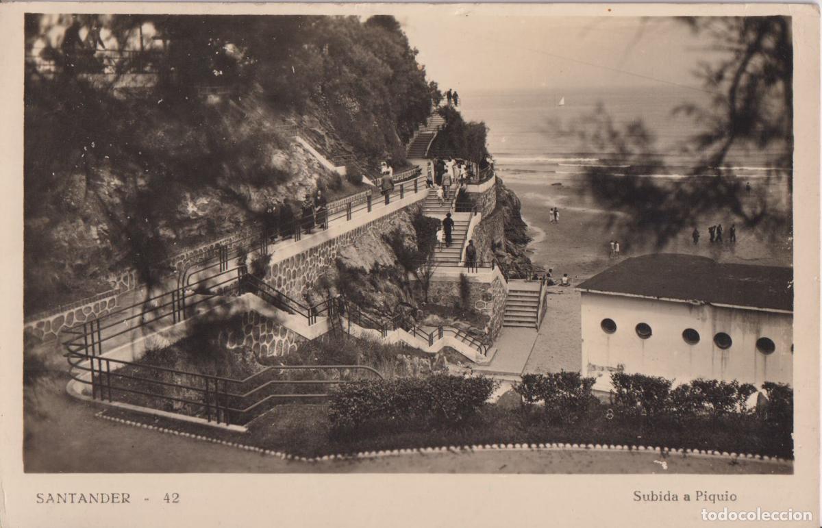 Postales: SANTANDER (CANTABRIA) SUBIDA A PIQUIO - CIRCULADA 1947