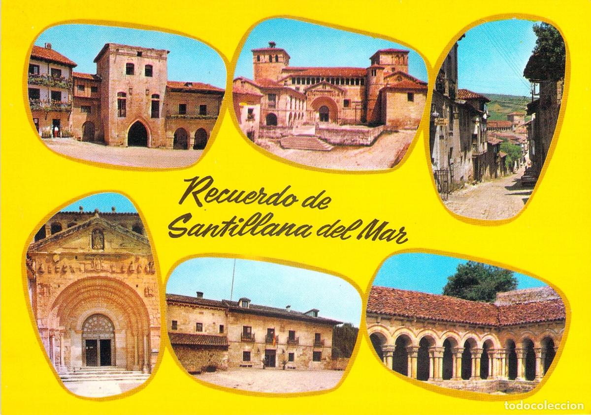 Postales: Postal de Santillana del Mar Vistas M&uacute;ltiples de Cantabria