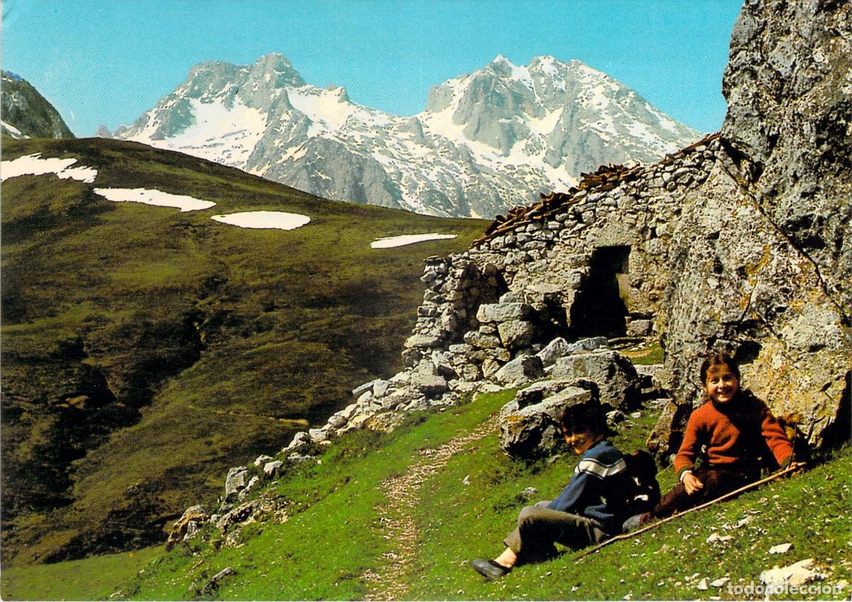 Postales: Postal de los Picos de Europa en Pandebano, Sotres