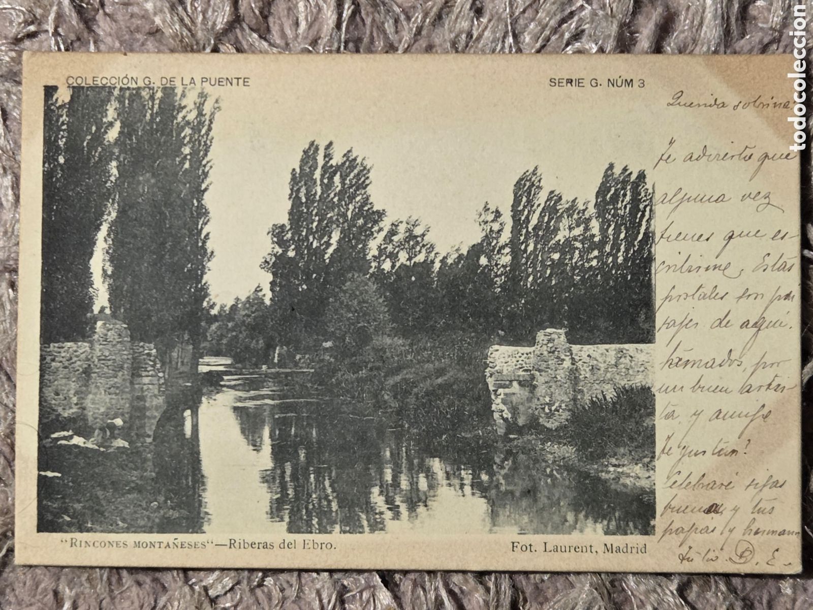 Postales: RINCONES MONTA&Ntilde;ESES Riberas del Ebro. Col. G. de la Puente. Serie G n&uacute;m.3