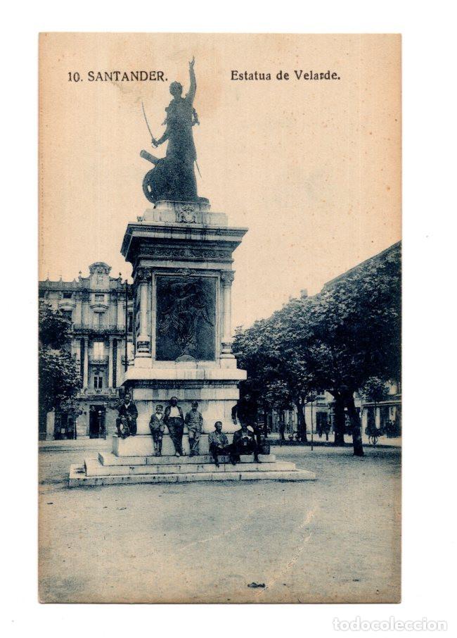 Postales: SANTANDER.- ESTATUA DE VELARDE.
