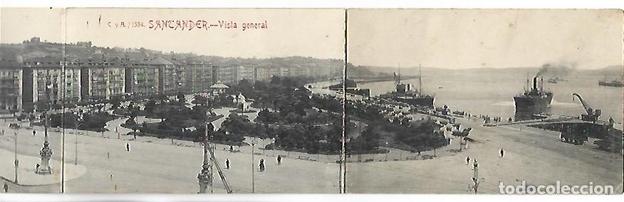 Postales: ! ESPECTACULAR TRIPTICO !.- VISTA GENERAL.- SANTANDER