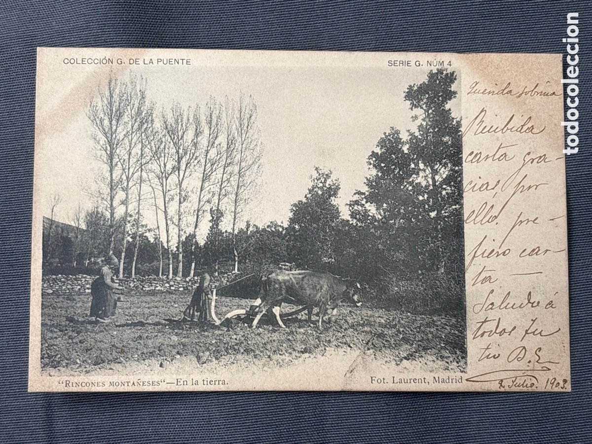 Postales: Rincones monta&ntilde;eses- En la tierra. Colecci&oacute;n G de la Puente. Serie G n&uacute;m 4