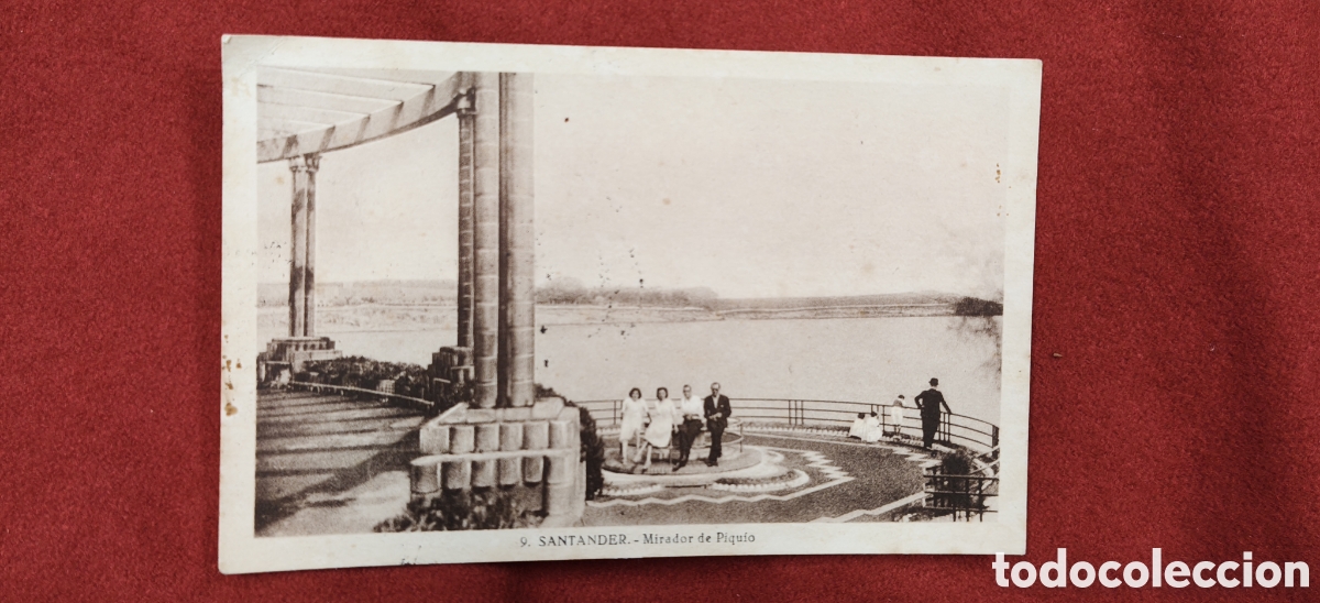 Postales: Postal antigua SANTANDER - Mirador de Piqu&iacute;o - CIRCULADA EN 1950 - Sello y Matasellos