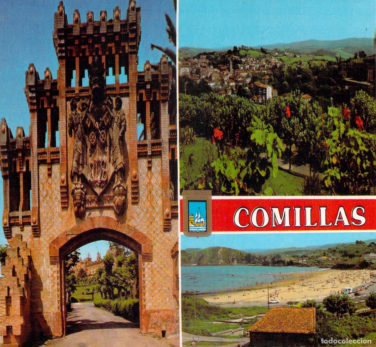 Postales: Postal de Comillas Cantabria Universidad Pontificia y Playa