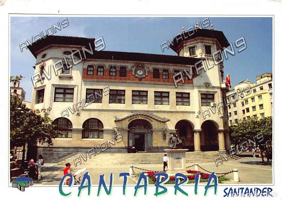 Postales: Edificio de Correos y Tel&eacute;grafos (Santander) - Sin Circular - A&ntilde;os 90