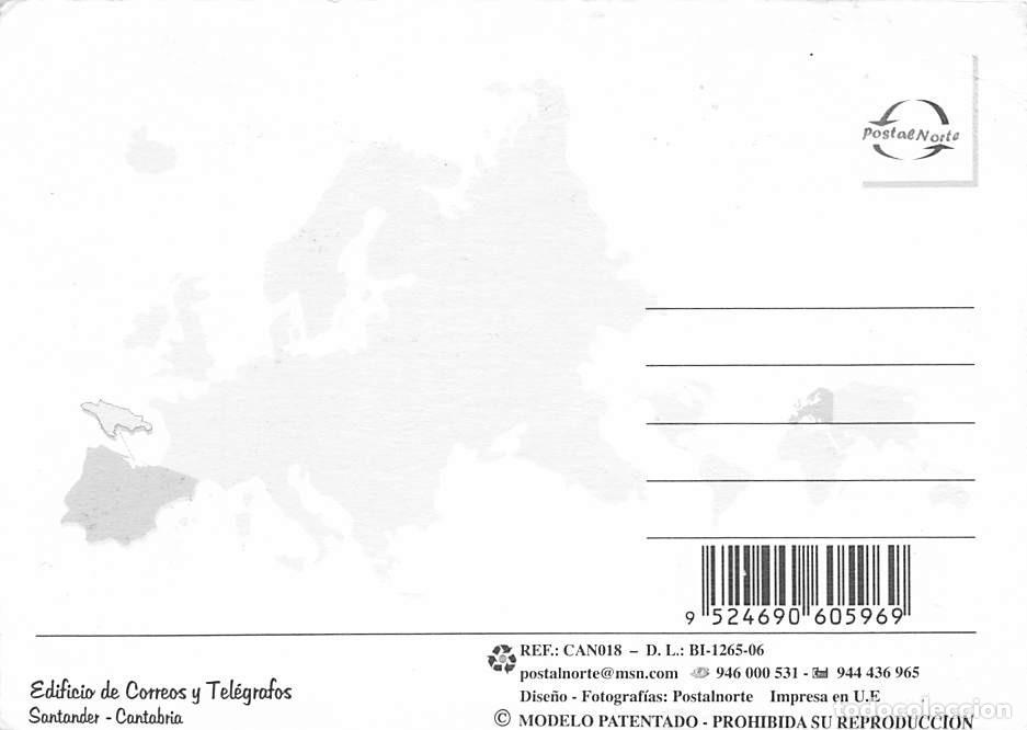 Postales: Edificio de Correos y Tel&eacute;grafos (Santander) - Sin Circular - A&ntilde;os 90 - Foto 3