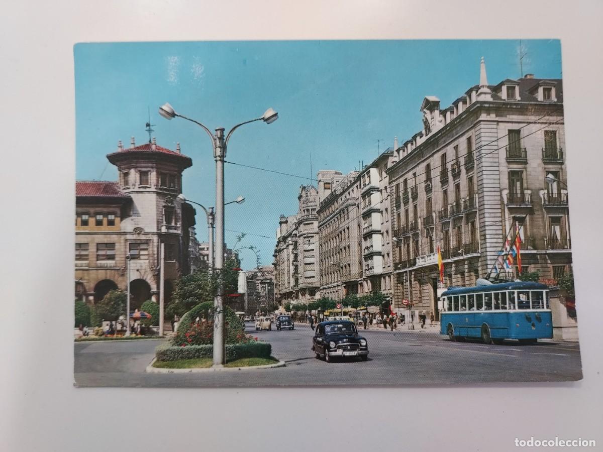 Postales: POSTAL SANTANDER AVENIDA DE CALVO SOTELO. 1963. GARRABELLA 29. ESCRITA. TRANVIA