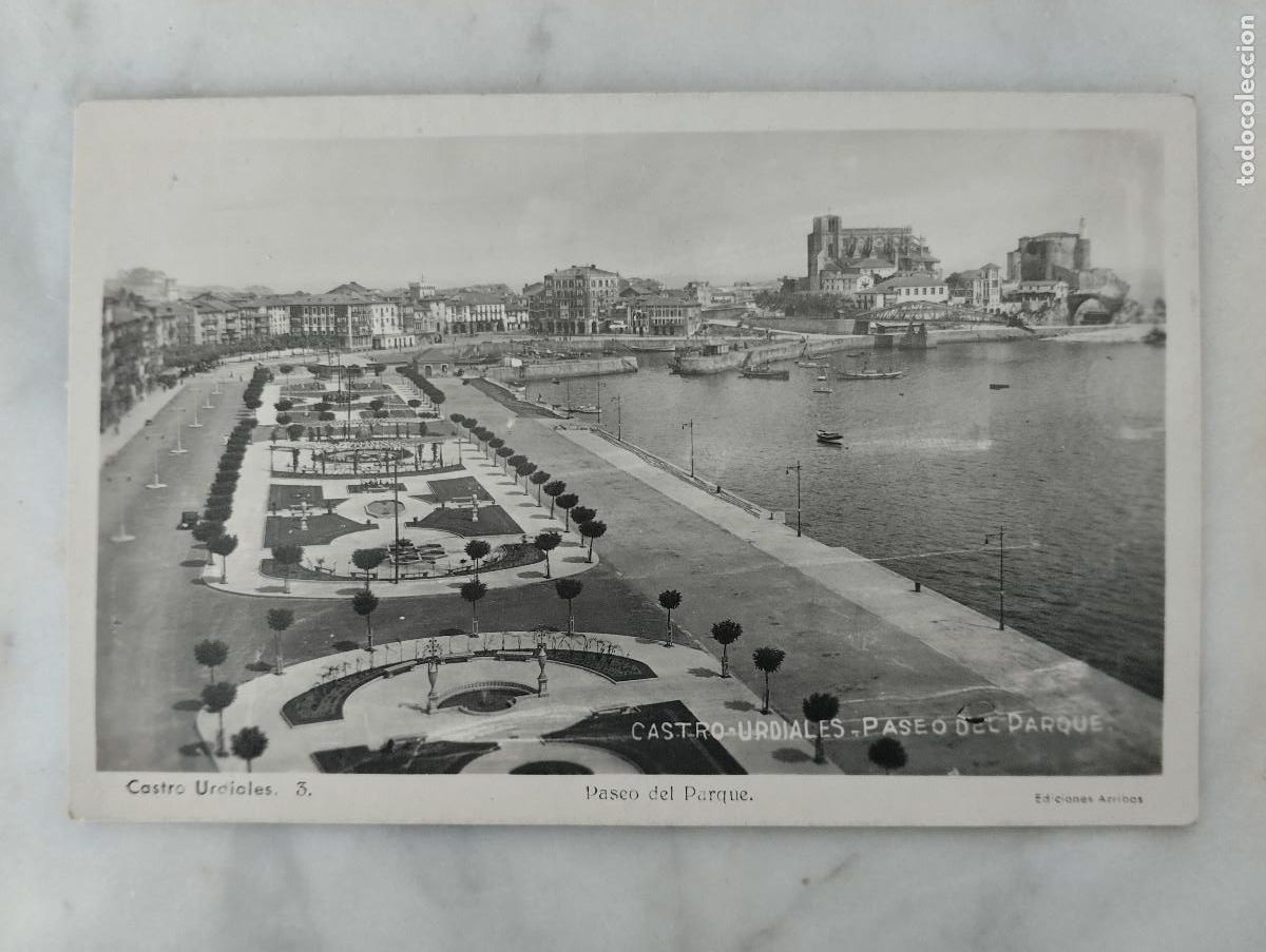 Postales: POSTAL FOTOGRAFICA Castro Urdiales Cantabria. Paseo del Parque