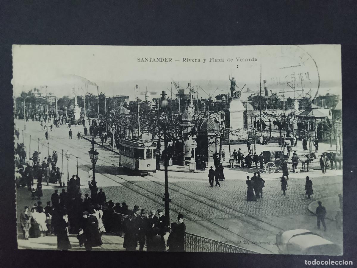 Postales: Postal de Santander. Rivera y Plaza de Velarde - Foto 1