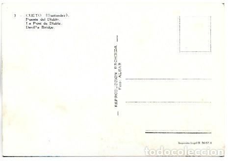 Postales: PUENTE DEL DIABLO - DEVIL&acute;S BRIDGE.- CUETO / SANTANDER - Foto 2