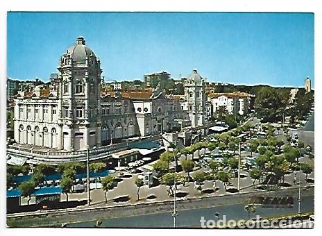 Postales: PLAZA DE ITALIA - ITALIA SQUARE.- SANTANDER.- ( PUBLICIDAD CON ANAGRAMA DE IBERIA )