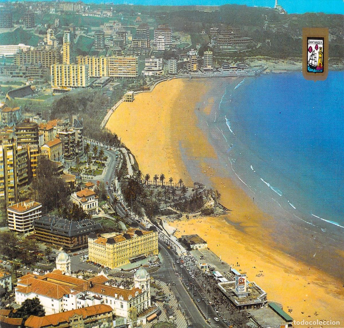 Postales: Postal de Santander, vista a&eacute;rea de la playa de El Sardinero