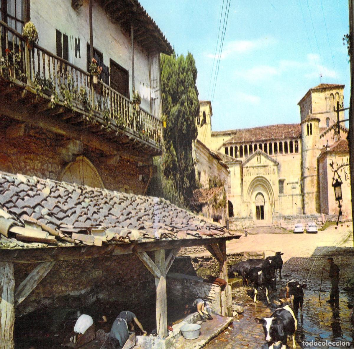 Postales: Postal de Santillana del Mar Calle del R&iacute;o y Colegiata
